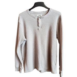 Goodthreads Henley Grey Tan Size Xl Cotton